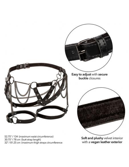 Calexotics - euphoria arnÉs de muslo con cadenas premium talla plus