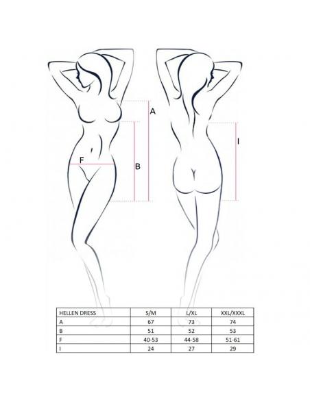 Passion - woman hellen vestido y tanga talla l/xl