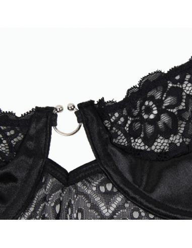 Subblime - corset y cinturon negro s/m