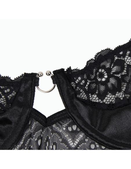 Subblime - corset y cinturon negro s/m
