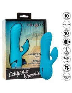 Calexotics - sunset beach seducer vibrador y estimulador 10 funciones azul 2