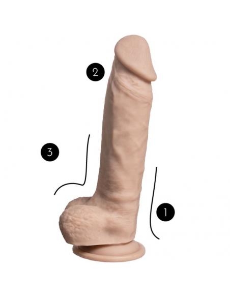 Silexd - real skin pene super realístico termo reactivo 23 cm premium silexpan natural