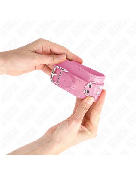Kink - muñequeras sencillas rosa ajustable 20-23 cm x 5.5 cm