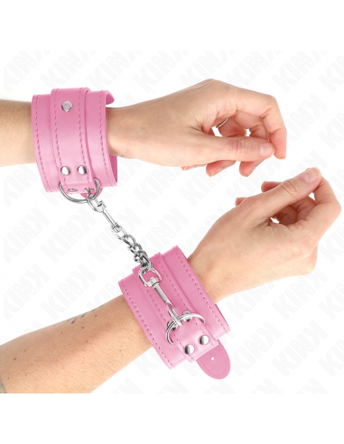 Kink - muñequeras sencillas rosa ajustable 20-23 cm x 5.5 cm