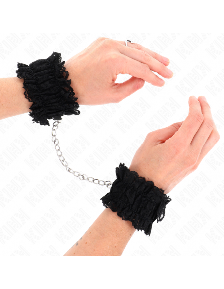 Kink - muñequeras elásticas de encaje negro