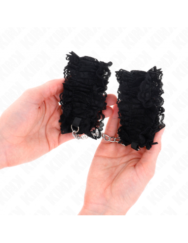 Kink - muñequeras elásticas de encaje negro