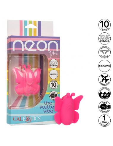 Calexotics - neon vibes the flutter vibe estimulador 10 vibraciones rosa