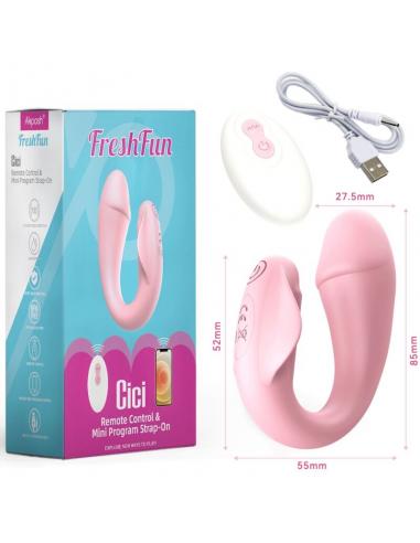 Armony - freshfun cici vibrador strap-on control remoto y app 10 vibraciones rosa