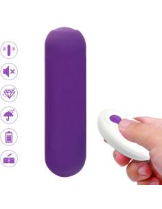 Armony - splash joie bala vibradora silicona control remoto 10 vibraciones 75 x 19 cm morado