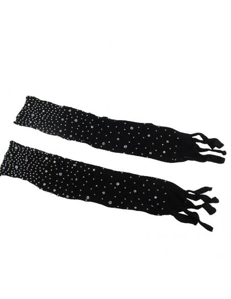 Subblime - 952174 bodystocking de rejilla con guantes y diamantes negro talla única