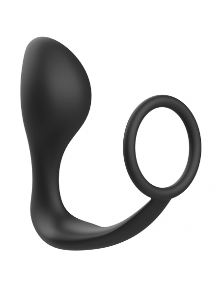 Addicted toys - plug anal con anillo silicona negro