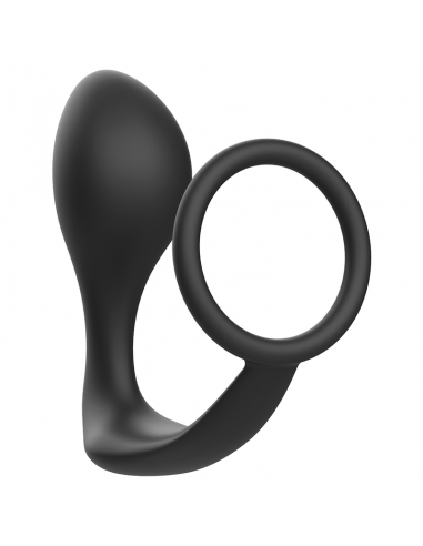 Addicted toys - plug anal con anillo silicona negro