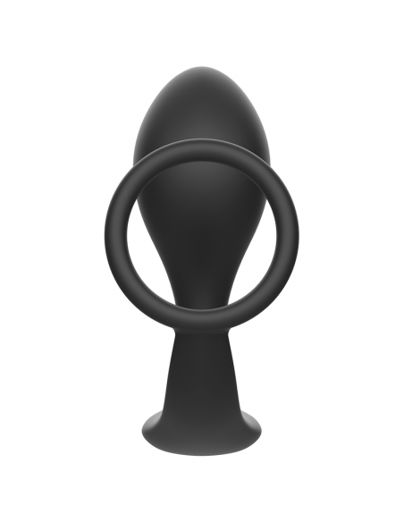 Addicted toys - plug anal con anillo silicona negro