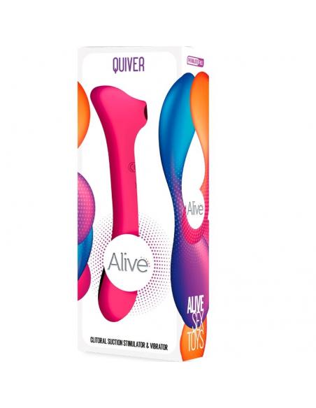 Alive - quiver succionador & vibrador fucsia