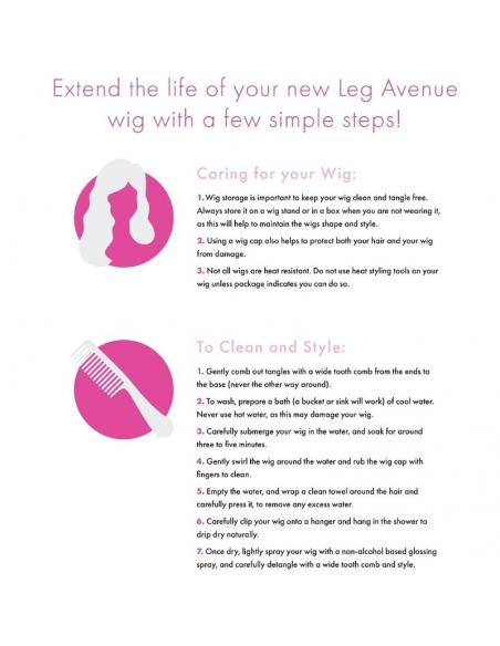 Leg avenue - peluca corte bob fosforescente blanco