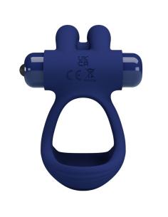 Pretty love - francisco doble anillo vibrador rabbit azul 2