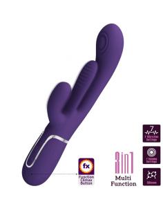 Pretty love - shania triple vibrador rabbit multifunción morado 2