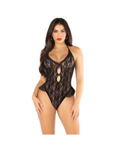 Leg avenue - body con lazos y volantes negro talla única