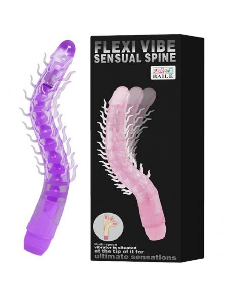 Baile - flexi vibe sensual spine bendable vibrating dildo lila 23.5 cm