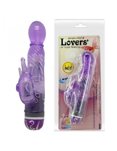 Baile - vibrador multivelocidad con estimulador lila