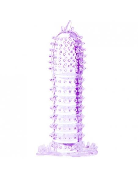 Baile - funda para pene con puntos estimulantes morado 14 cm