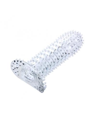 Baile - funda para pene con puntos estimulantes morado 14 cm