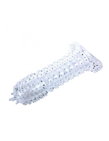 Baile - funda para pene con puntos estimulantes morado 14 cm