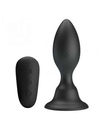 Mr play - plug anal con vibracion negro control remoto
