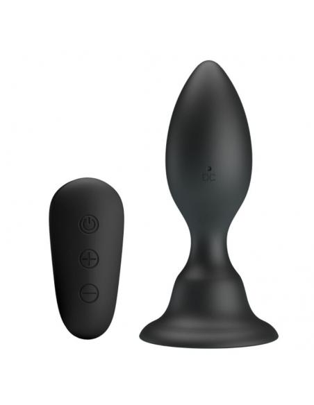 Mr play - plug anal con vibracion negro control remoto