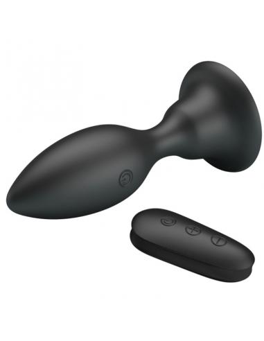 Mr play - plug anal con vibracion negro control remoto