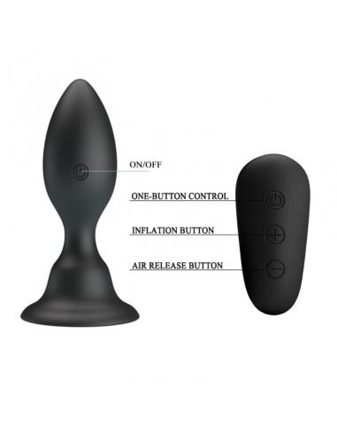 Mr play - plug anal con vibracion negro control remoto