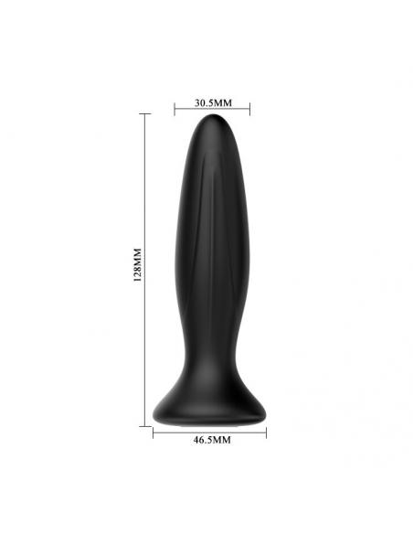 Mr play - plug anal vibrador negro recargable