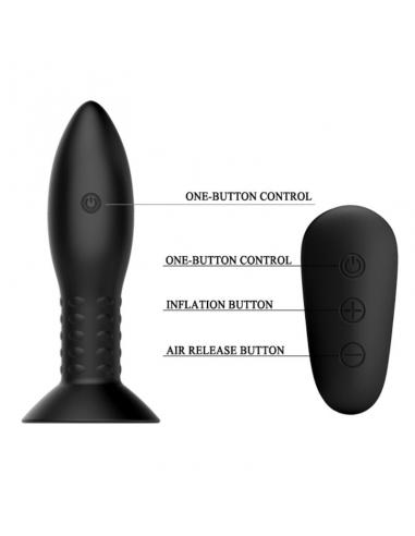 Mr play - plug con bolas rotadoras negro control remoto
