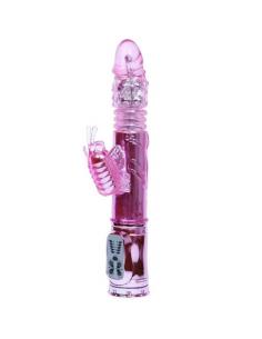 Baile - vibrador recargable con rotacion y estimulador throbbing butterf