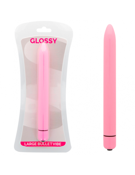 Glossy - slim vibrador rosa