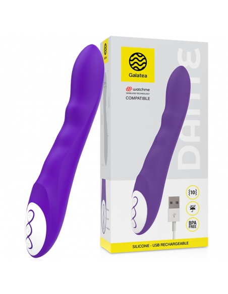 Galatea - dante vibrador lila compatible con watchme wireless technology
