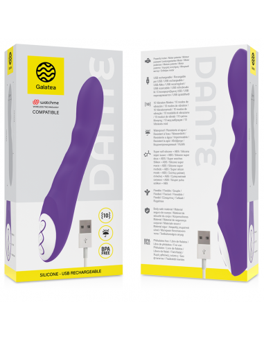 Galatea - dante vibrador lila compatible con watchme wireless technology