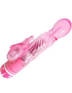 Baile - vibrador multivelocidad con estimulador rosa 2