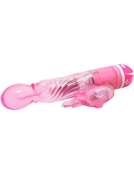 Baile - vibrador multivelocidad con estimulador rosa