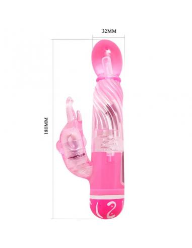 Baile - vibrador multivelocidad con estimulador rosa