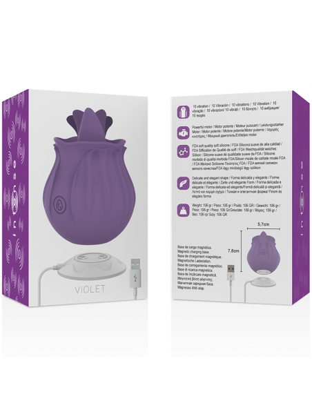 Intense - violet estimulador lengua base magnética