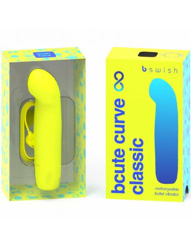 B swish - bcute curve infinite classic vibrador recargable silicona amarillo