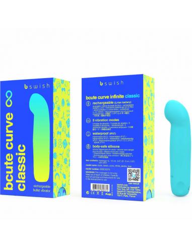 B swish - bcute curve infinite classic vibrador recargable silicona azul