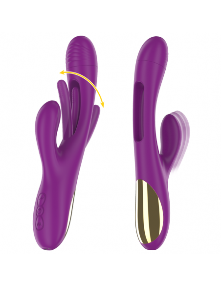 Intense - apolo vibrador multifunción recargable 7 vibraciones con lengua oscilante morado