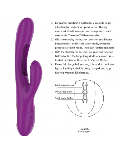 Intense - apolo vibrador multifunción recargable 7 vibraciones con lengua oscilante morado
