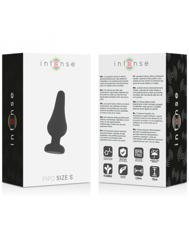 Intense - anal plug pipo s silicone negro 9.8 cm