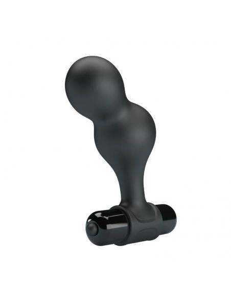 Mr play - plug anal vibrador de silicona negro