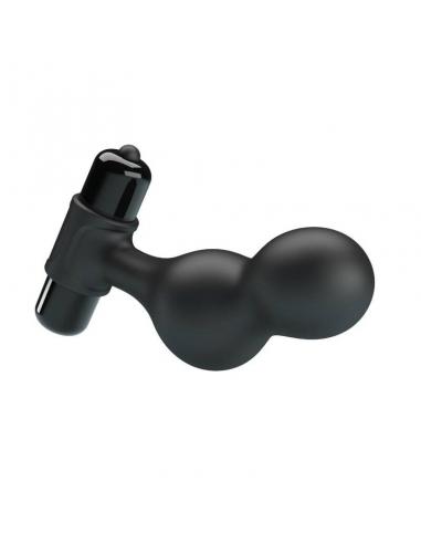 Mr play - plug anal vibrador de silicona negro