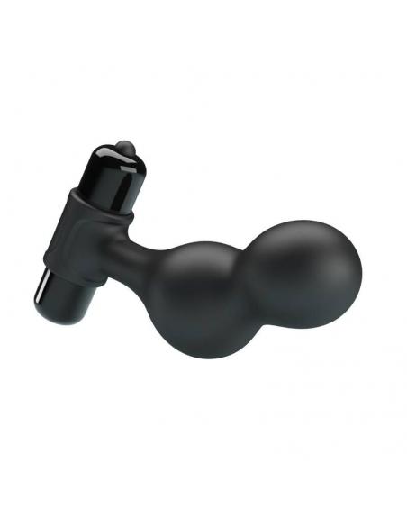 Mr play - plug anal vibrador de silicona negro