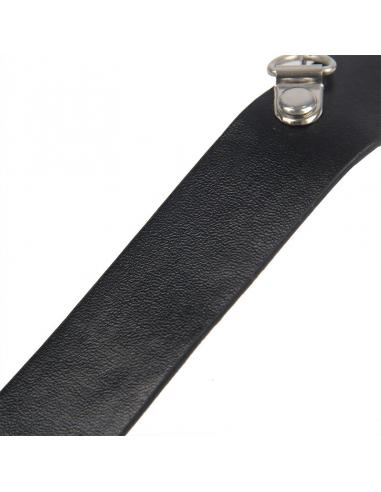 Subblime - 953720 pinzas para el pecho con correa de cuero bondage negro talla única